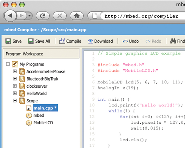 Figure 3: Online compiler.